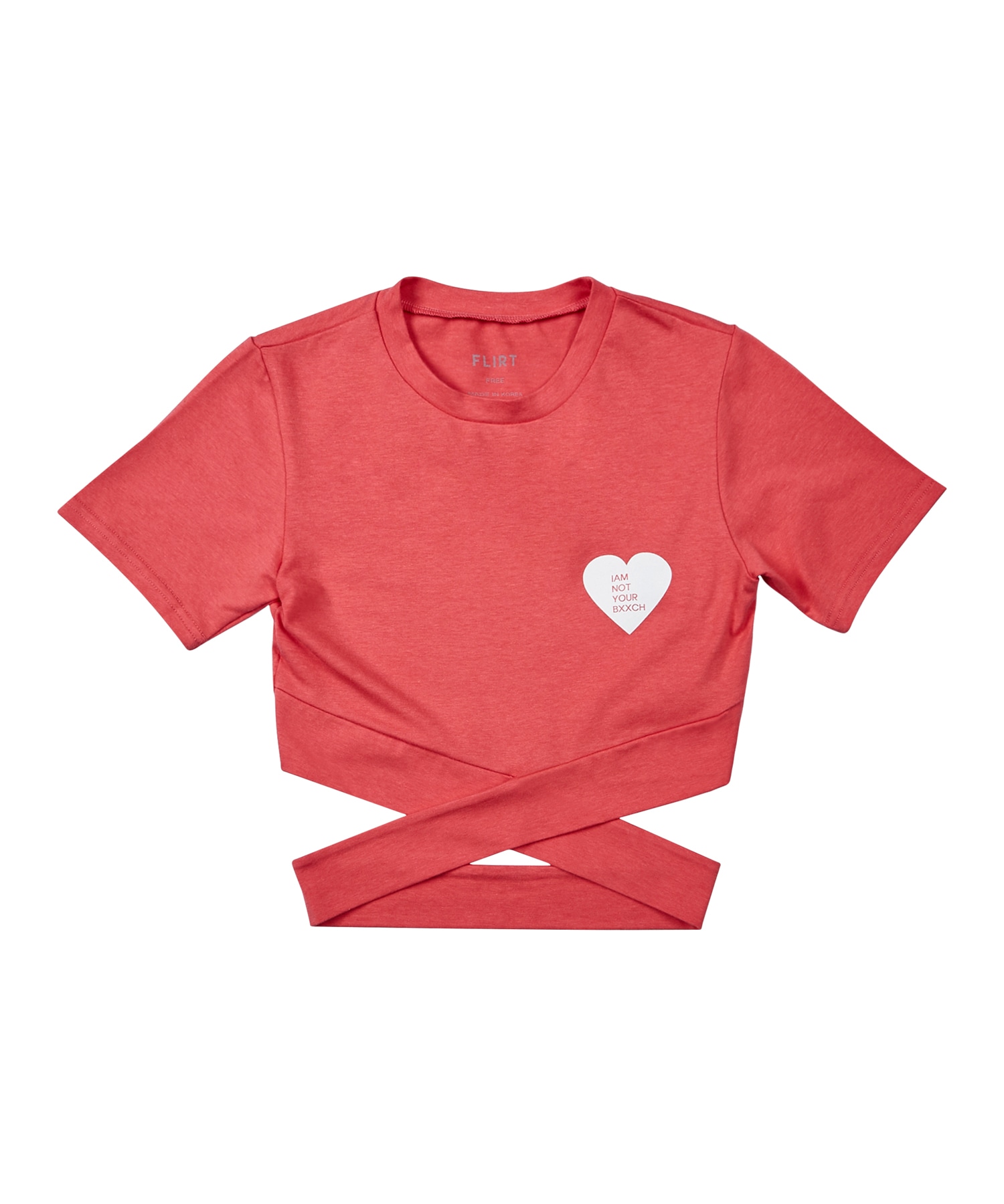 FLIRT ハートバンディングクロップコーラル