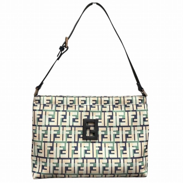 フェンディ FENDI ズッカ ナイロンキャンバスショルダーバッグ【中古】