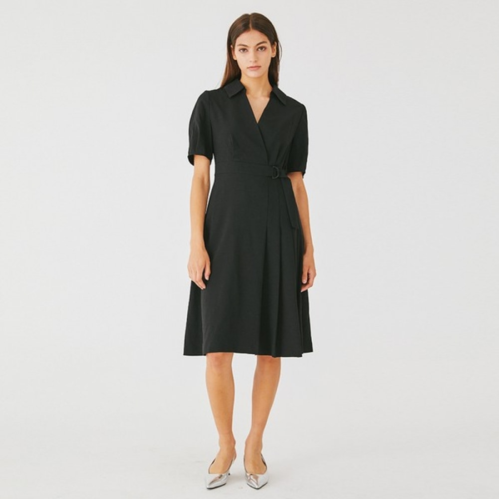 [ニューヨーク訪問] Vネック襟ラップドレス (VY5OP3H)