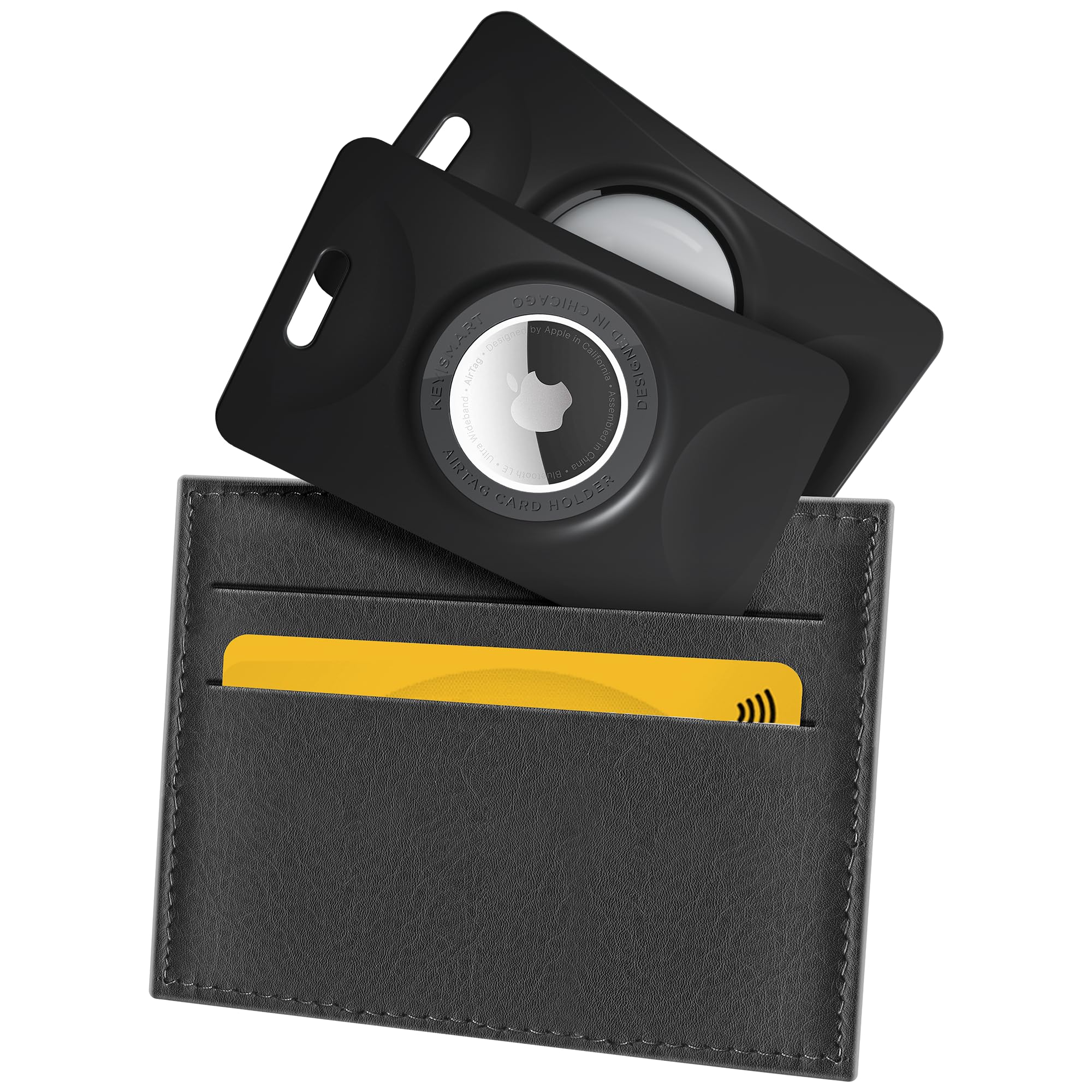 KeySmart Air(キースマート エア) - airtag キーホルダー アップル エアタグ用 コンパクト キーオーガナイザー airtag キーケース 車のスマートキー取り付け キーリング付き