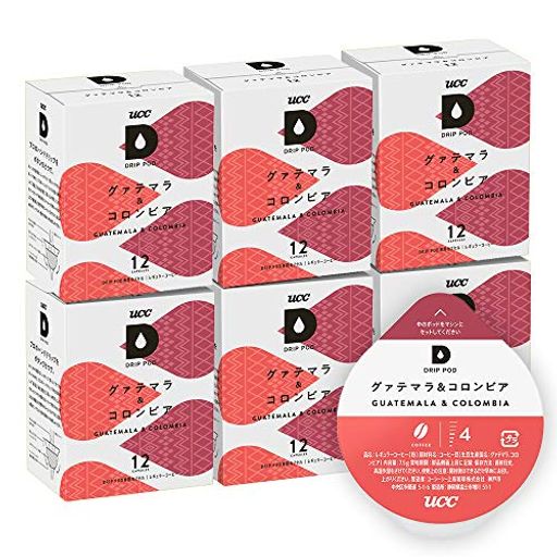UCC ドリップポッド 専用カプセル グァテマラ&コロンビア 12杯分 6箱 ポッドカプセル