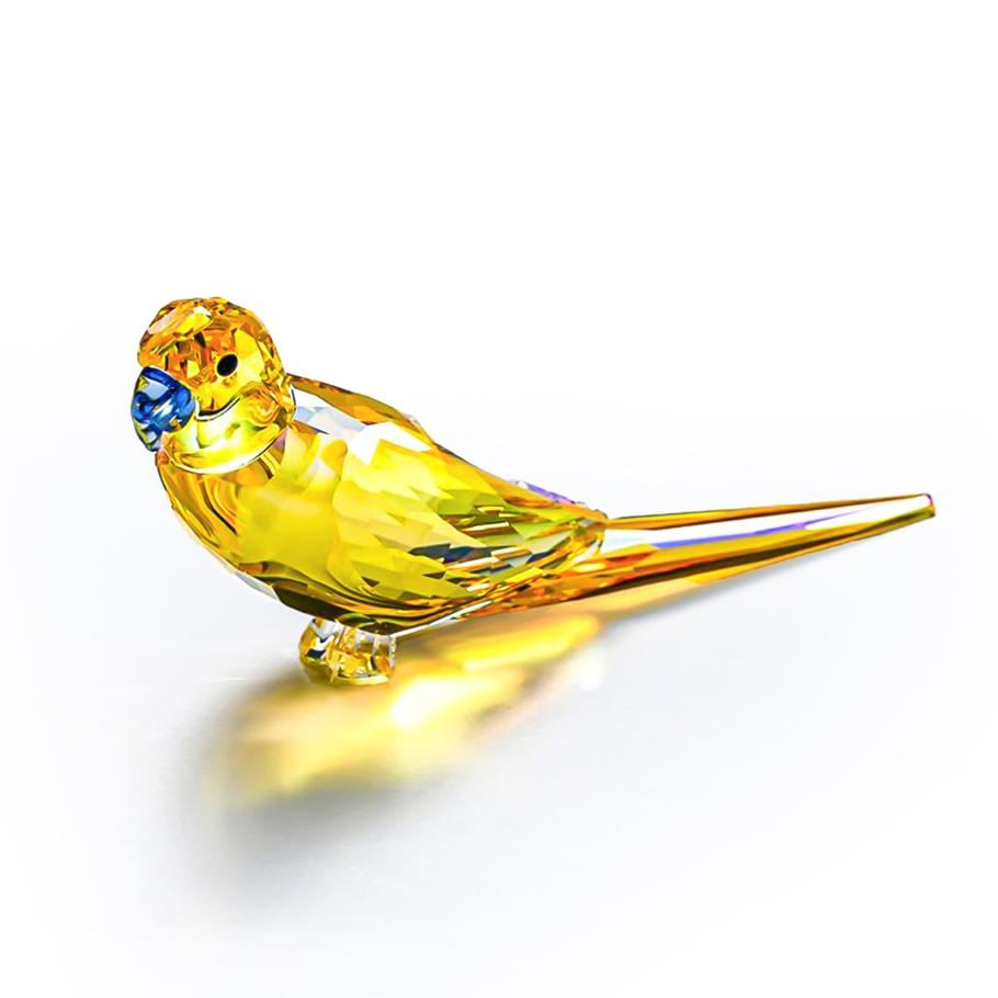 クリスタルフィギュア Jungle Beats キイロ インコ Lechee 5619217 インテリア オブジェ 置物