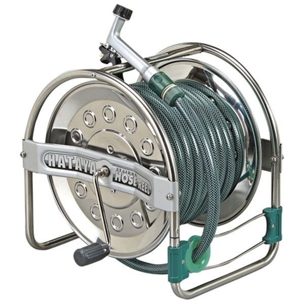 SSD-20 ステンレスホースリール 21m 防藻ホース・レバーノズル付 メーカー直送