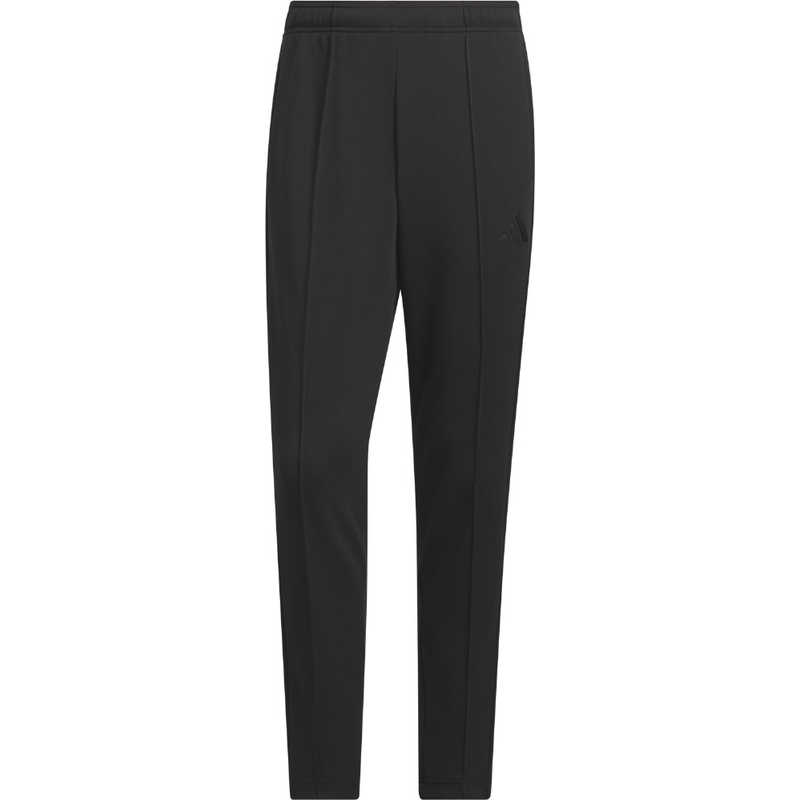 アディダス　メンズ スリーストライプス スリムフィット ダブルニット オープンヘム トラックパンツ ［メンズ /Lサイズ］ ブラック 【返品交換不可】