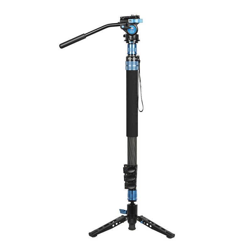 SIRUI　カーボンファイバー製4段一脚 L セット(油圧式雲台：VA-5X) ブラック　P-424FL+VA-5X-JP