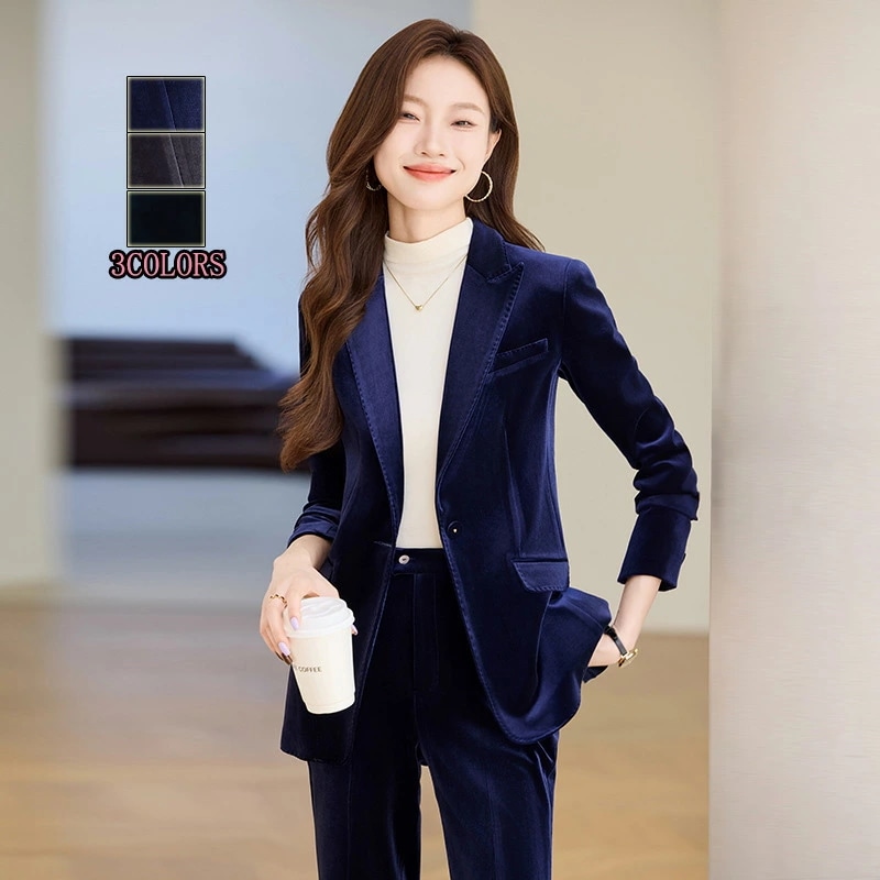 洗えるスーツ 長袖ジャケット+パンツ /上着のみ2点セット上品 司会 ママ 入学式 卒業式 カジュアル ビジネス パンツスーツ オフィス セレモニースーツ 20代30代40代 レディーススーツ 通勤