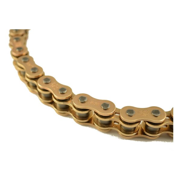 EK イーケー QXリングシールチェーン 520SR-X2 ゴールド 120L カシメジョイント EK520SRX2GPGP120LMLJ
