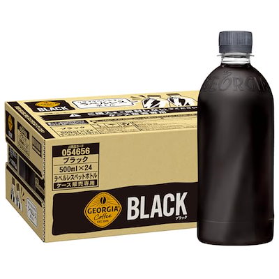 他サイト： コカ・コーラ ジョージア ブラック ラベルレス 500mlPET ×24本の商品画像