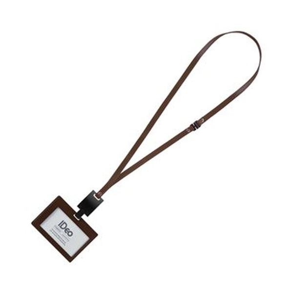 （まとめ）コクヨ ネームカードホルダー（IDeoHUBSTYLE）名刺・IDカード用 ヨコ型 濃茶 NM-RK195DS 1個(×3セット)