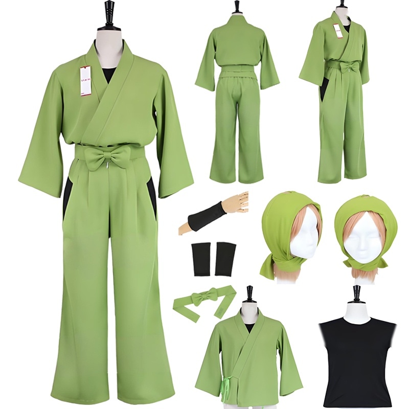 忍たま乱太郎 コスプレ 衣装 忍たま乱太郎 3年生 「頭巾＆手甲＆インナー付き 」忍術学園 忍者服 忍術衣装