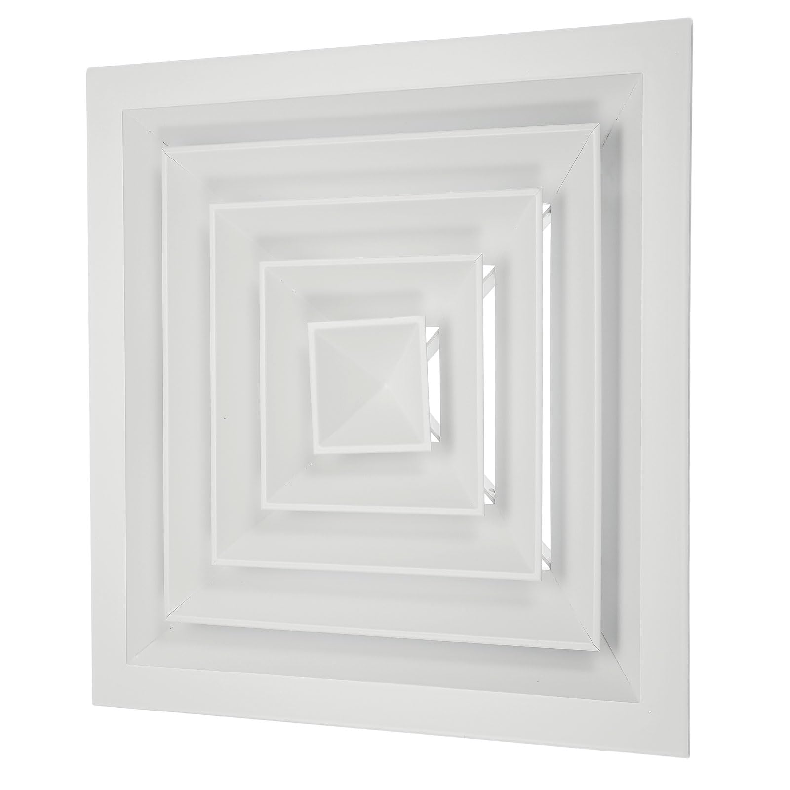 PATIKIL 11インチ x 11インチ スクエアシーリングディフューザーアルミニウムスクエアベントカバーHVACシーリングディフューザーHVACシステム水平流ダクト工業用家庭用ホワイト14