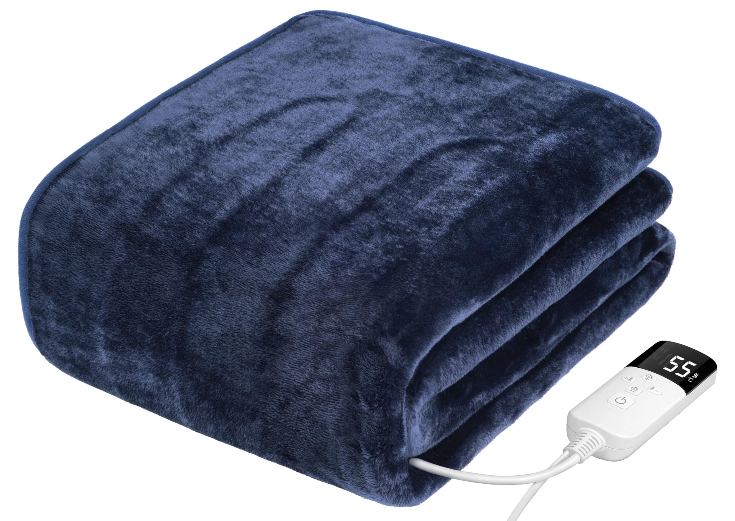 Aliliy 電気毛布 敷き ホットカーペット 160x80cm【ズレ防止 自動恒温運転で賢く節電 無段階温度調節 1-12H切タイマー】90W 速暖 省エネ 洗える ダニ退治 電気マット 厚手フラン