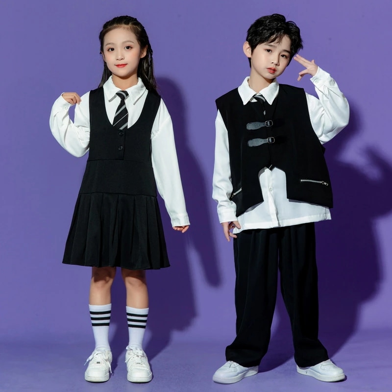 ブラック 女の子 ダンスセット 舞台服 ジャズダンス衣装 普段着 110-180 jazz 黒 hippop ダンスウエア 演出衣装 発表会 遊び会 団服 長袖シャツ 入園式 イベント パンツ キッズ 4,621円