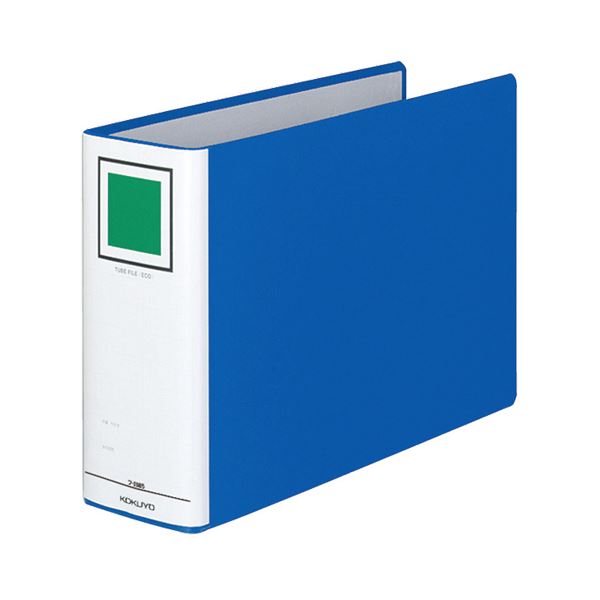 (まとめ) コクヨ チューブファイル(エコ) 片開きA4ヨコ 800枚収容 80mmとじ 背幅95mm 青 フ-E685B 1冊 (×10セット)