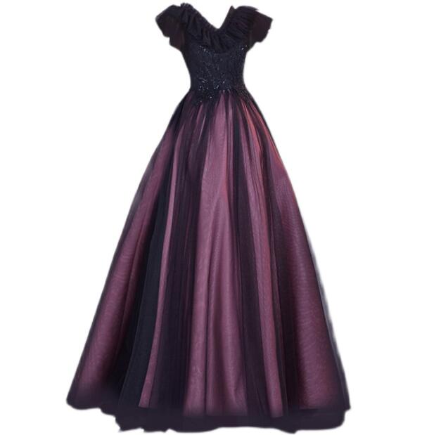 超美品　Vネック　パーティードレス　花嫁　二次会　結婚式　ロングドレス　発表会　演奏会　披露宴