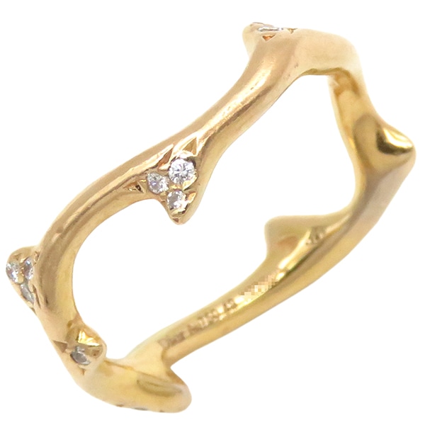 クリスチャン・ディオール Christian Dior リング 指輪 ボワ ドゥ ローズ K18YG ダイヤモンド イエローゴールド フラワー 花 バラ 750 18K ダイヤ 8.5号 JBDR95