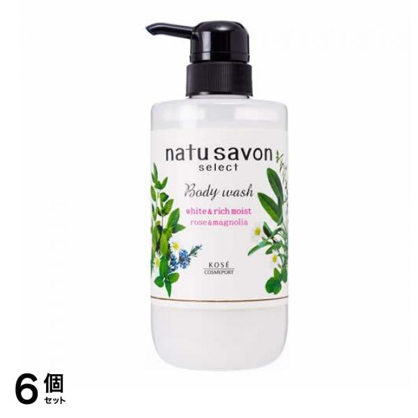 ソフティモ ナチュサボン セレクト ホワイト ボディウォッシュ リッチモイスト 500mL (ポンプ) 6個セット