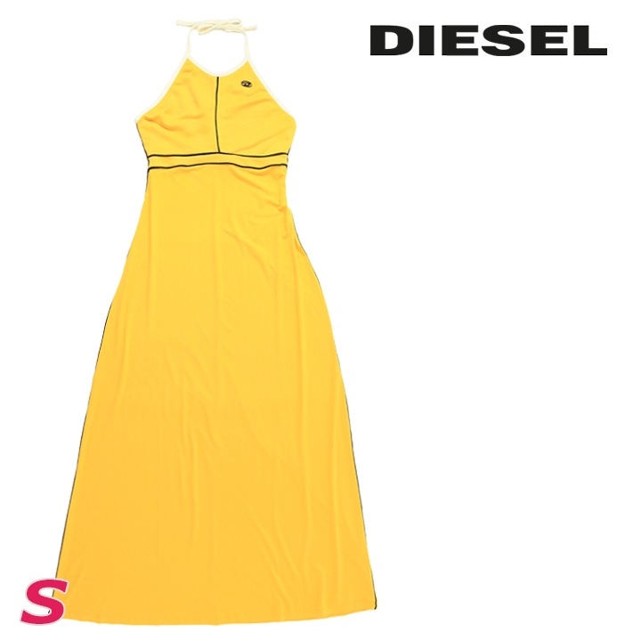 ノースリーブマキシワンピース レディース D-MAXIM ホルターネック スリムフィット die-l-t-f4-6d2