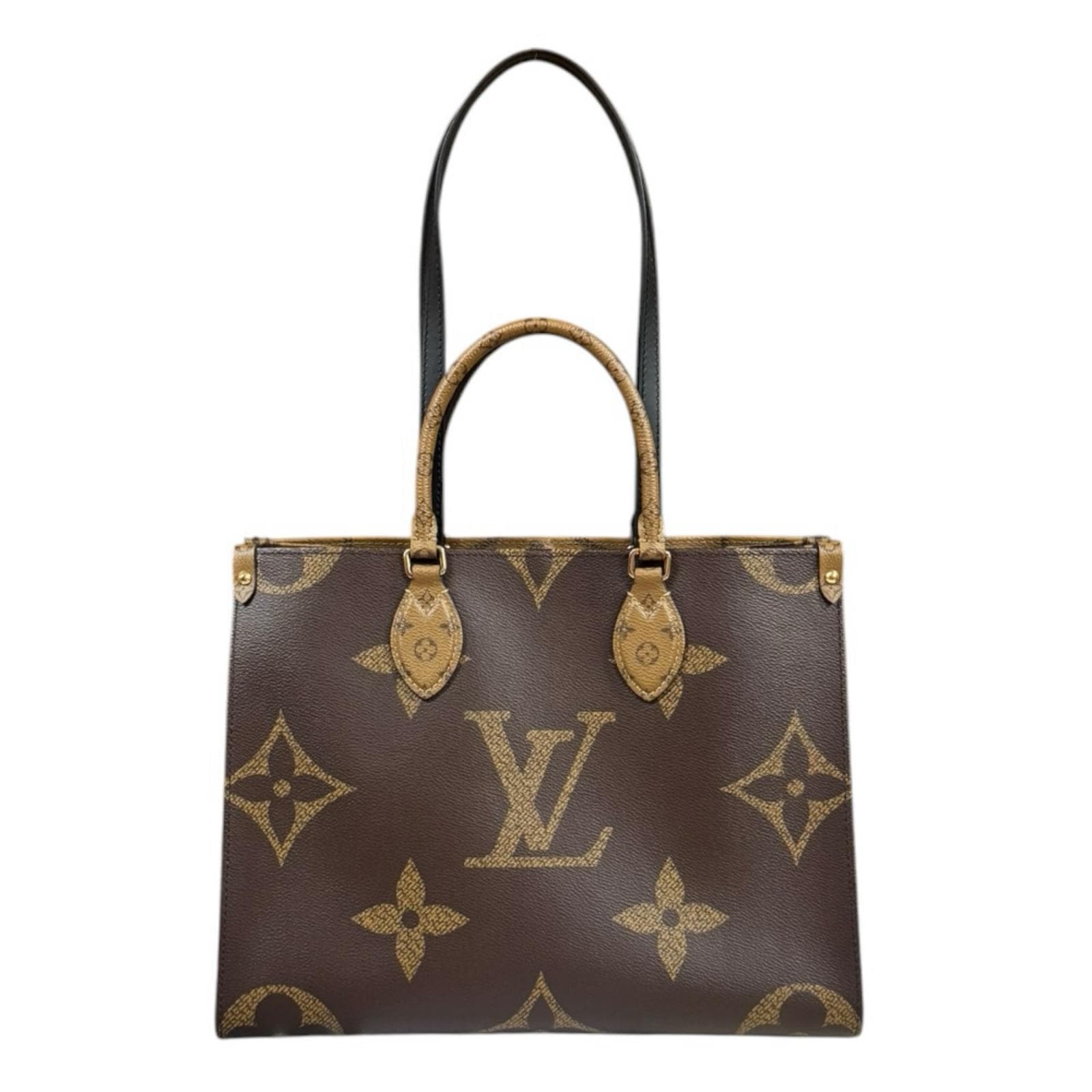 ルイヴィトン オンザゴーMM モノグラムジャイアント トートバッグ モノグラムリバース M45321 ブラウン LOUIS VUITTON 中古 美品