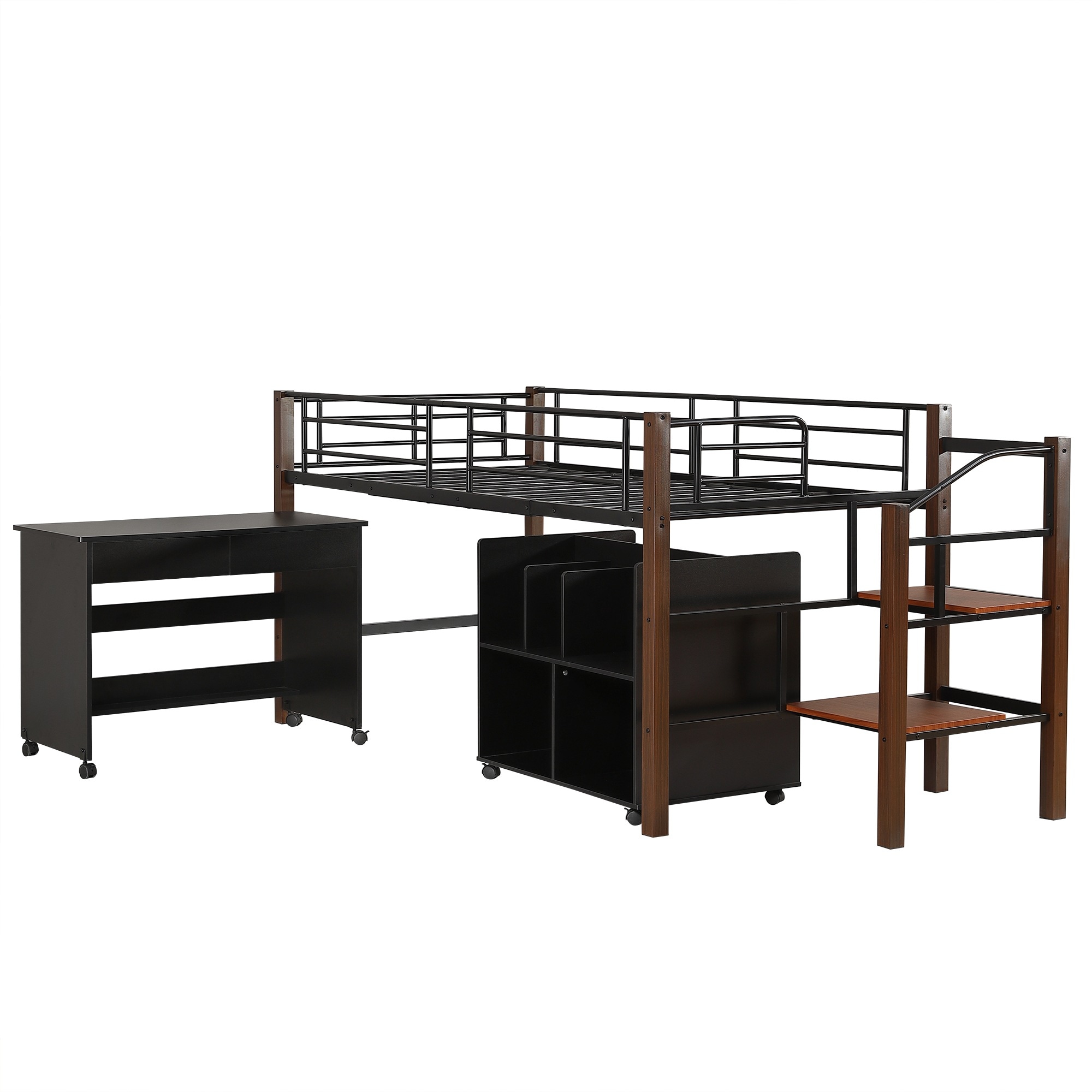 【国内発送！24時間限定価格！】ロフトベッド パイプベッド シングル 耐荷重150kg 高さ109m ハイベッド ロフトベッドロータイプ 棚 収納 北欧風 大人 一人暮らし 子供部屋 送料無料 スチー