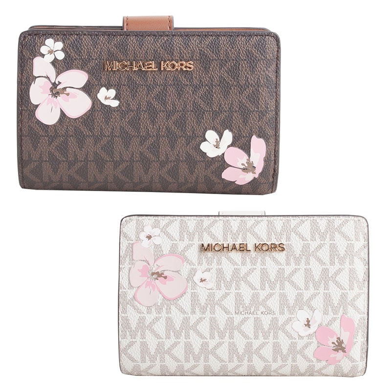 二つ折り財布 ビルフォールド MKシグネチャー ウォレット レディース 35s4gtvf8i