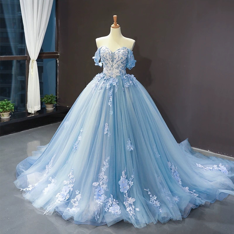 カラードレス ウェディングドレス刺繍レース 花嫁ロングドレス パーティドレス ドレス コンサート 二次会 結婚式 披露宴 大きいサイズ Aラインドレス ロングドレス