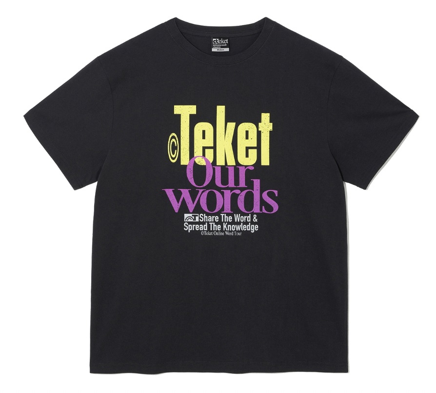 テケット Our Words Tee Charcoal