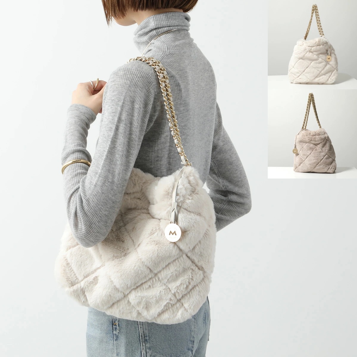 MARCO MASI マルコマージ トートバッグ 3358 ECOVIS レディース エコファー チェーン ショルダーバッグ キルティング 鞄 カラー2色 22,284円