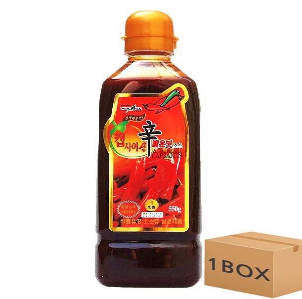 激辛 カプサイシン 液状 550g×12本　BOＸ　ソースタイプ 韓国 調味料