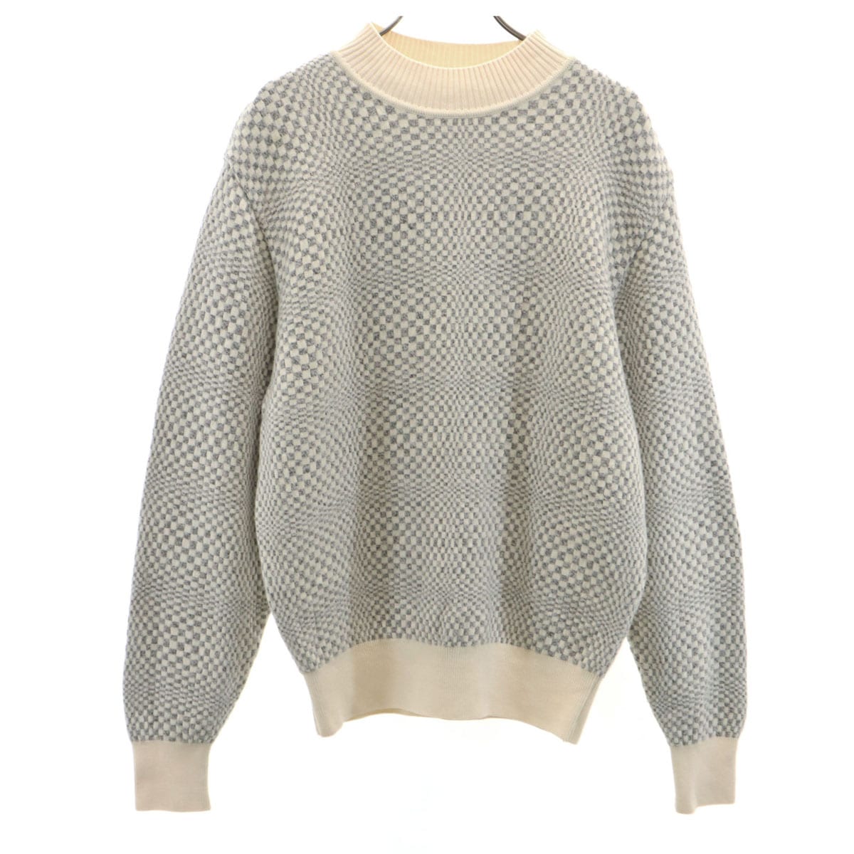 Christian Dior SPORTS クリスチャンディオールスポーツ 90s オールド 幾何学柄 長袖 セーター L アイボリー ニット レディース 古着