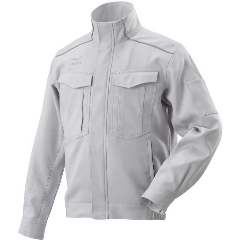 ミズノ　ワークジャケット(通年素材) ［ユニセックス］ 04：ベイパーシルバー 4XLサイズ　F2JE858204-4XL-8