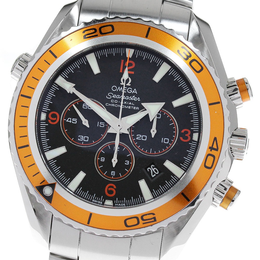 オメガ OMEGA 2218.50 シーマスター プラネットオーシャン コーアクシャル クロノグラフ 自動巻き メンズ 保証書付き_825015【中古】 243,450円