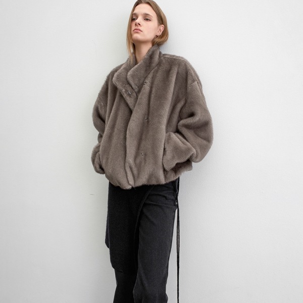 COCON FIT MINK LIKE FUR SHORT JACKET (JK-3059)