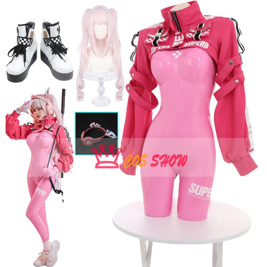 2026新品販売 豪華版 勝利:NIKKE アリス コスプレ衣装 Pu革 ボディ cosplay仮装 ウィッグ ヘッドホン 靴能 イベント クリスマス ハロウィン ステージ 8,073円