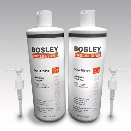 Bosley Bos Revive Shampoo and Conditioner for Visibly Thinning 期間限定特価品 Hair Treated Count Color Duo 2 祝開店 大放出セール開催中