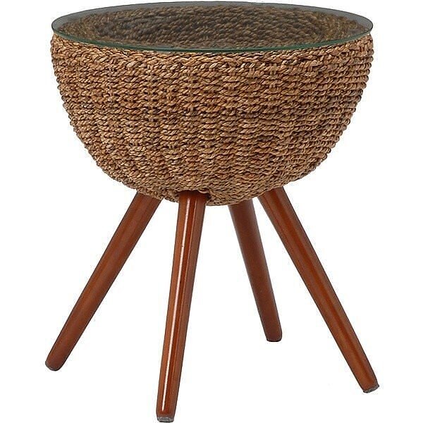 アジアンテイスト サイドテーブル ラタン リゾート デザイン ソファ サイド ナイトテーブル