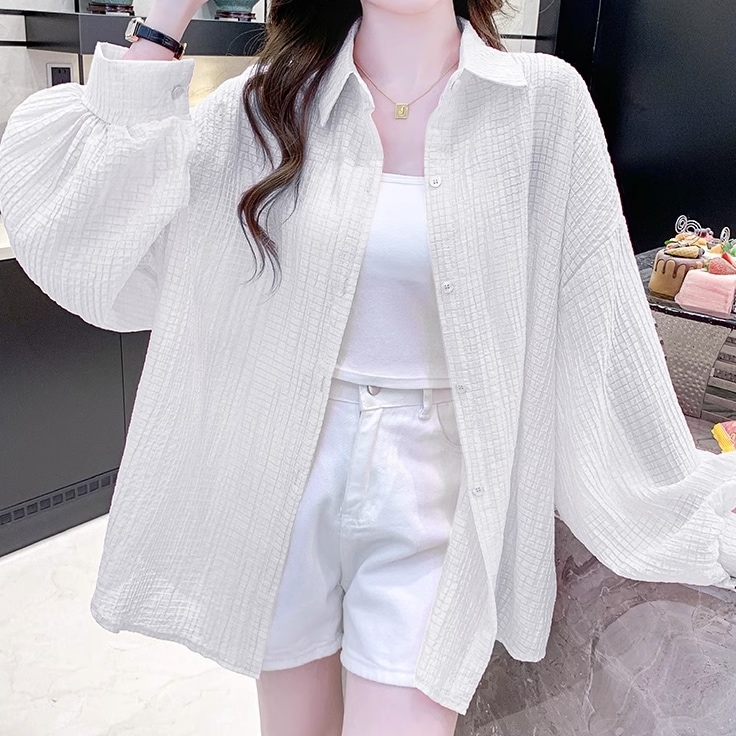 トップス シャツ ブラウス 袖あり 長袖 襟付き 大人可愛い きれいめ シンプル カジュアル 大人 上品 おしゃれ お洒落 大人女子 こなれ感 ラフ 無地 春 夏 秋 シーズンレス 2023 10代 5,378円