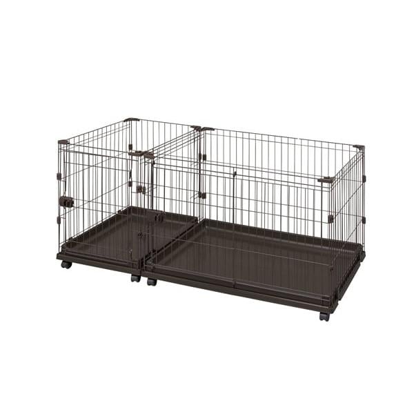 アイリスオーヤマ コンビネーションサークル P-CS-1400V ウォールナット 犬 犬用 ペット ペット用 室内 屋内 コンビネーションサークル 基本サークル