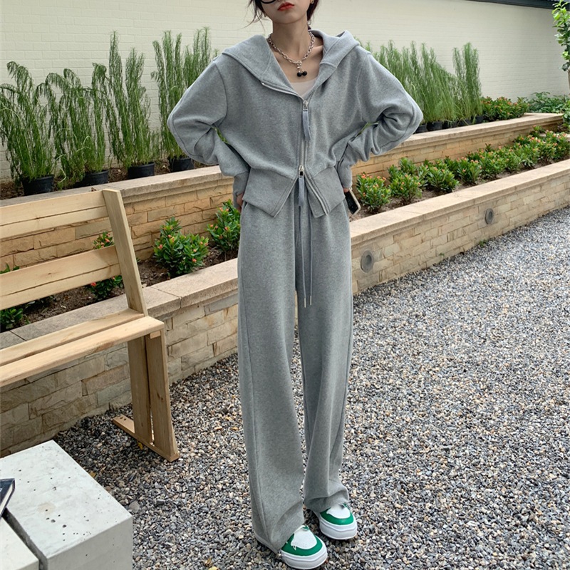 レディースセットアップ ジャージセット 上下ジップパーカー 韓国ファッション スウェットパンツ 楽天