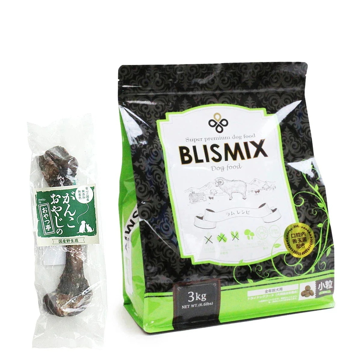 【カナダ産に変更済み】ラム 小粒 3kg【国産鹿レッグボーン 1本Mサイズ付き】 ドッグフード