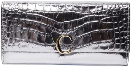 【20%OFFクーポン】長財布 レディース 大人 薄い 2つ折り ボタン ファスナー パイソン 英字柄 財布 大容量 カード スマホ入れ可 レシートと小銭 多機能 使いやすい お手頃 コインケース 高