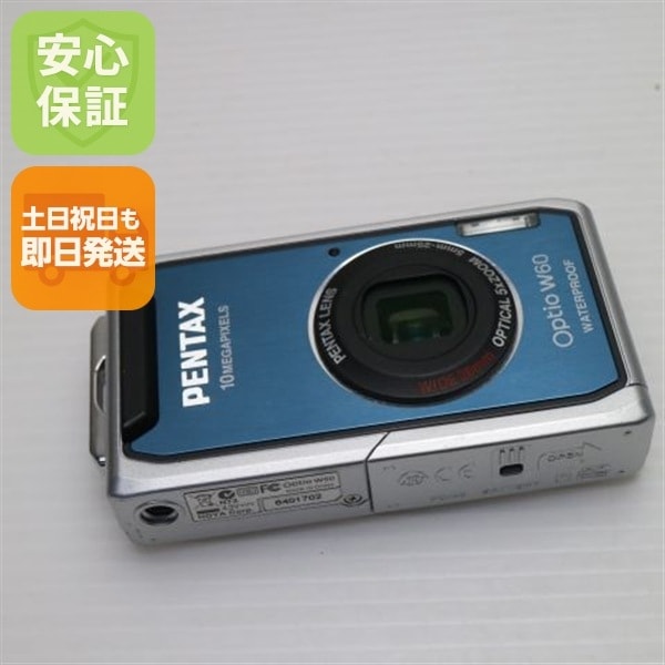 美品 Optio W60 オーシャンブルー PENTAX デジカメ 63