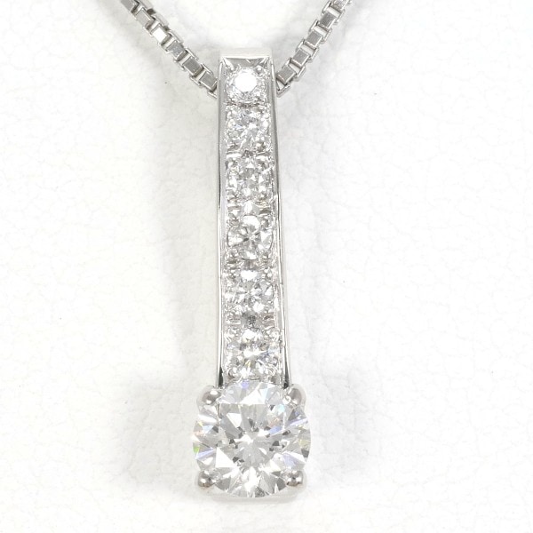 PT900 プラチナ PT850 ネックレス ダイヤ 0.30 VS2 0.10 鑑定書 中古