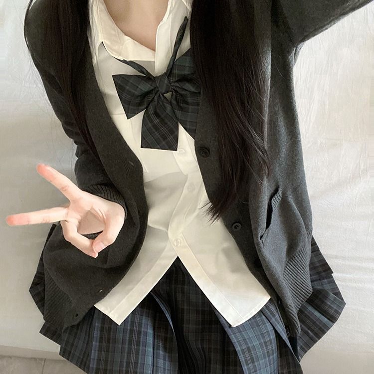 制服メリディアンスーツジャンパーカーディガンジャケットチェック柄スカートシャツ学用品センス制服制服スカート制服カーディガン韓国制服