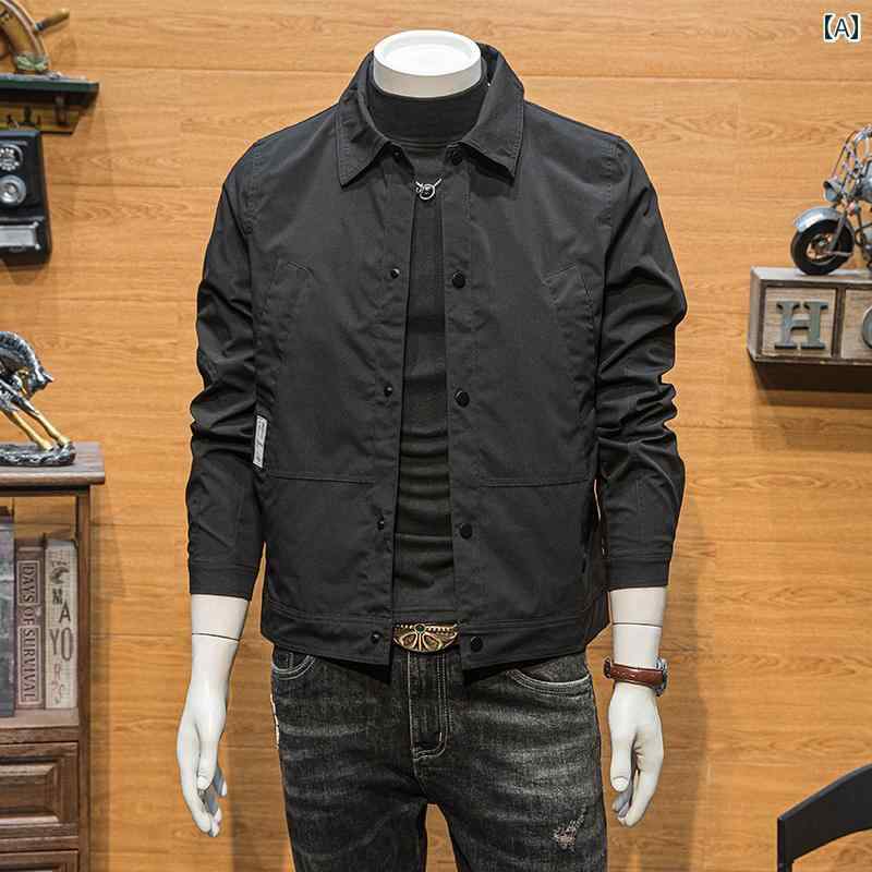 メンズ ファッション ジャケット 春秋 スリム 冬 綿 厚手 シンプル カジュアル コットン ワークジャケット