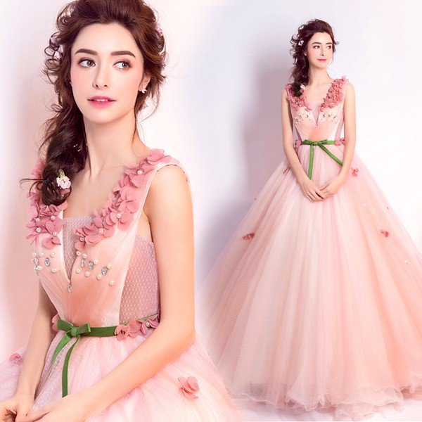 カラードレス 演奏会 安い ロングドレス コンサート パーティードレス 発表会 ウェディングカラード