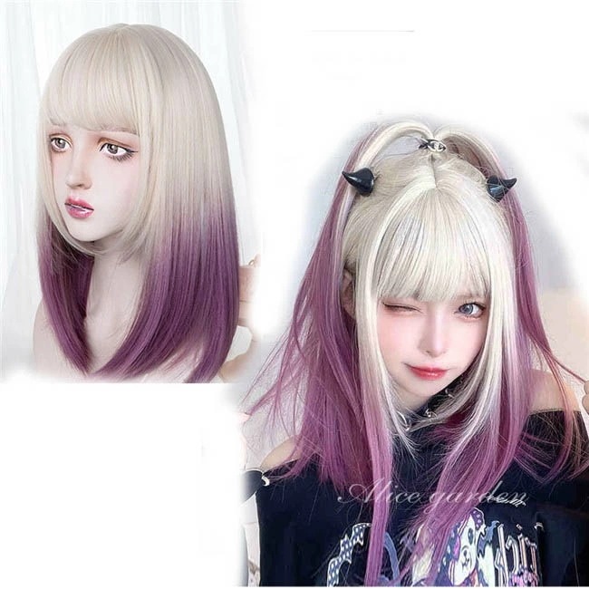 ウィッグ フルウィッグ キュート セミロング ネット付 可愛い かわいい 自然 つけ毛 小顔 コスプレ ハロウィン wig うぃっぐ かつら 小顔効果抜群 仮装 パーティー 耐熱ウィッグ ロリータ カ