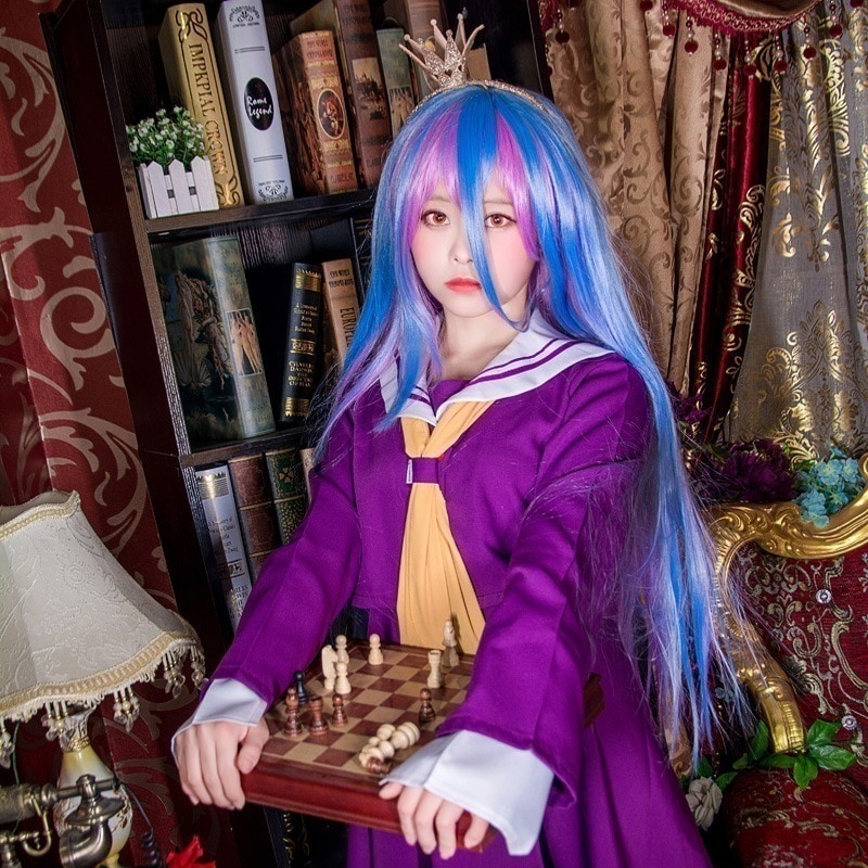 ゲーム人生コスプレno Game No Life妹白セーラー服制服代