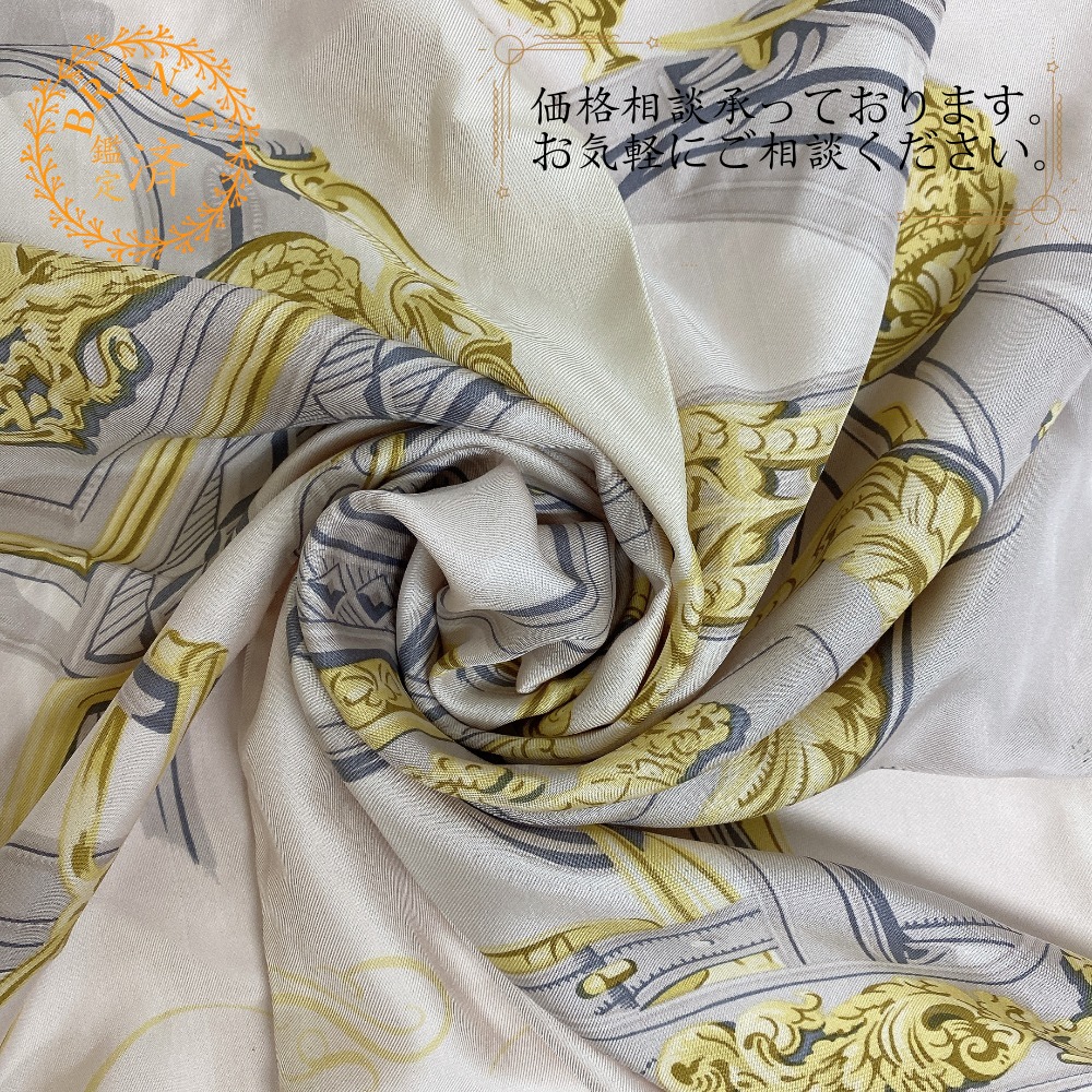 カレ140 式典用馬勒 SURTEINT BRIDES de GALA シルク スカーフ ベージュ ブランド