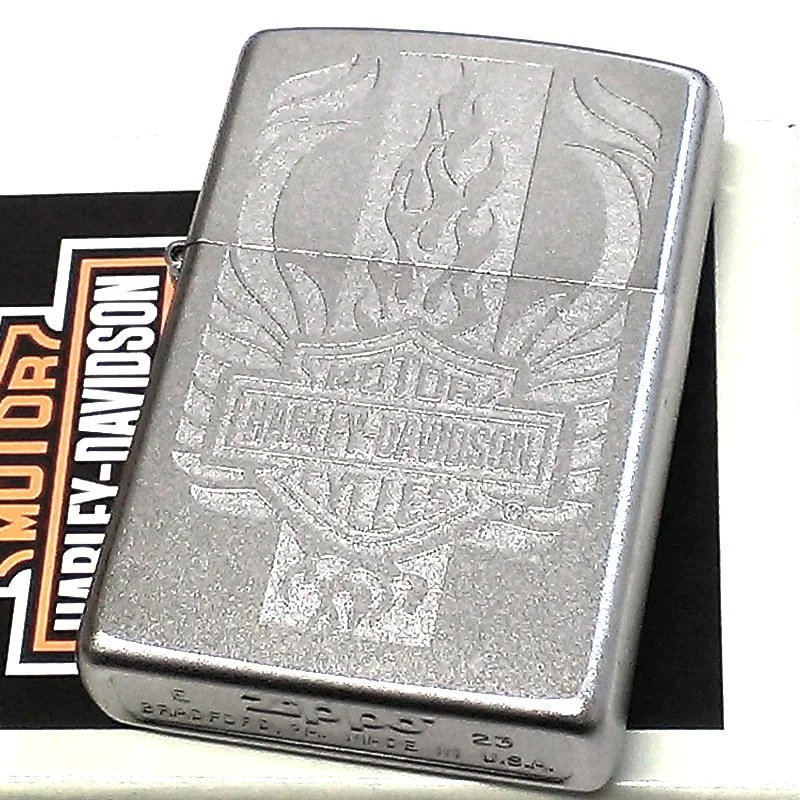 ZIPPO ライター かっこいい ハーレー ダビッドソン ジッポー ロゴ シルバーサテン エッチング彫刻 シンプル 渋い おしゃれ メンズ プレゼント ギフト 5,780円